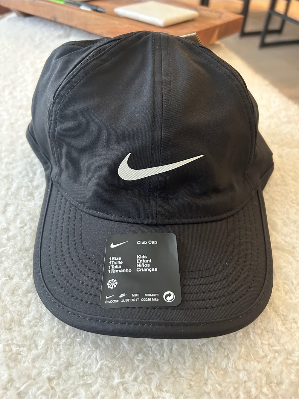 Nike Club Hat with White Swoosh Logo
